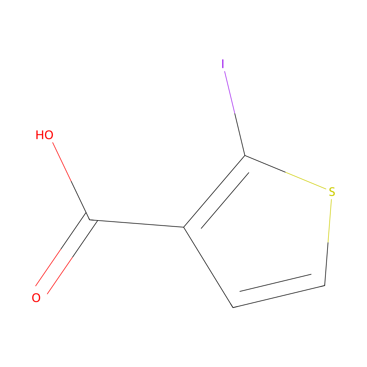 2-Iodothiophene-3-carboxylic acid molecular structure, CAS 18895-00-6