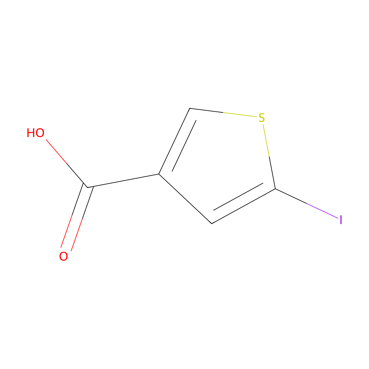 5-Iodo-3-thiophenecarboxylic acid molecular structure, CAS 18895-01-7