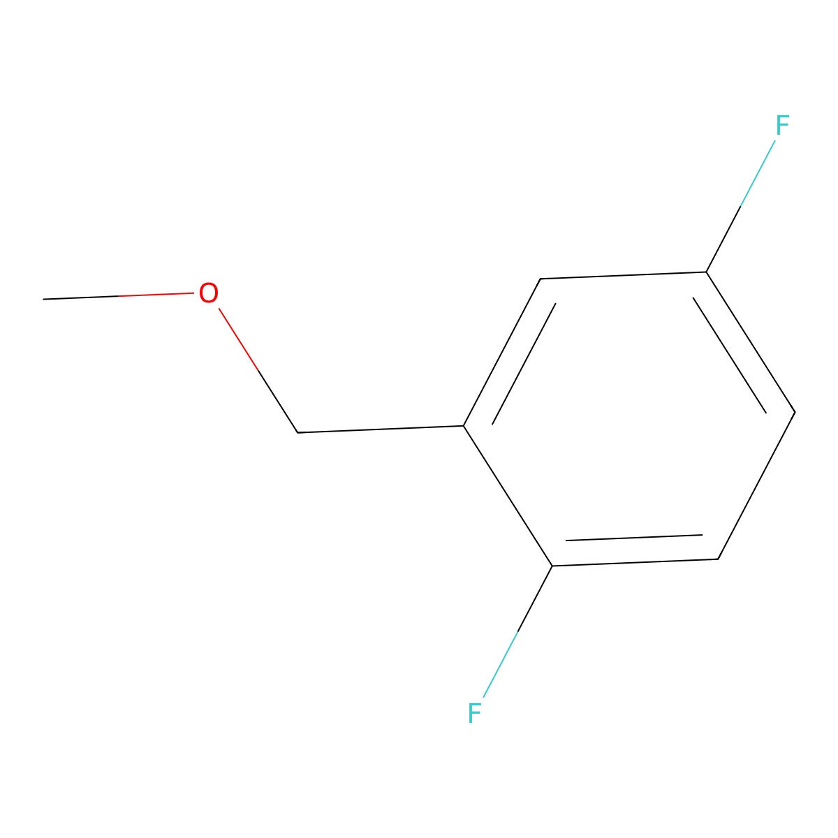 1,4-Difluoro-2-(methoxymethyl)benzene molecular structure, CAS 1889519-73-6
