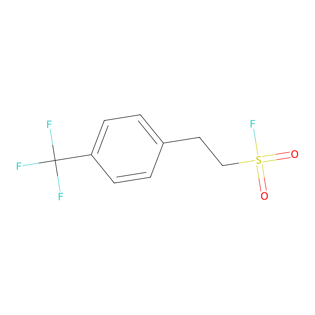 2-[4-(Trifluoromethyl)phenyl]ethane-1-sulfonyl fluoride molecular structure, CAS 1889526-43-5