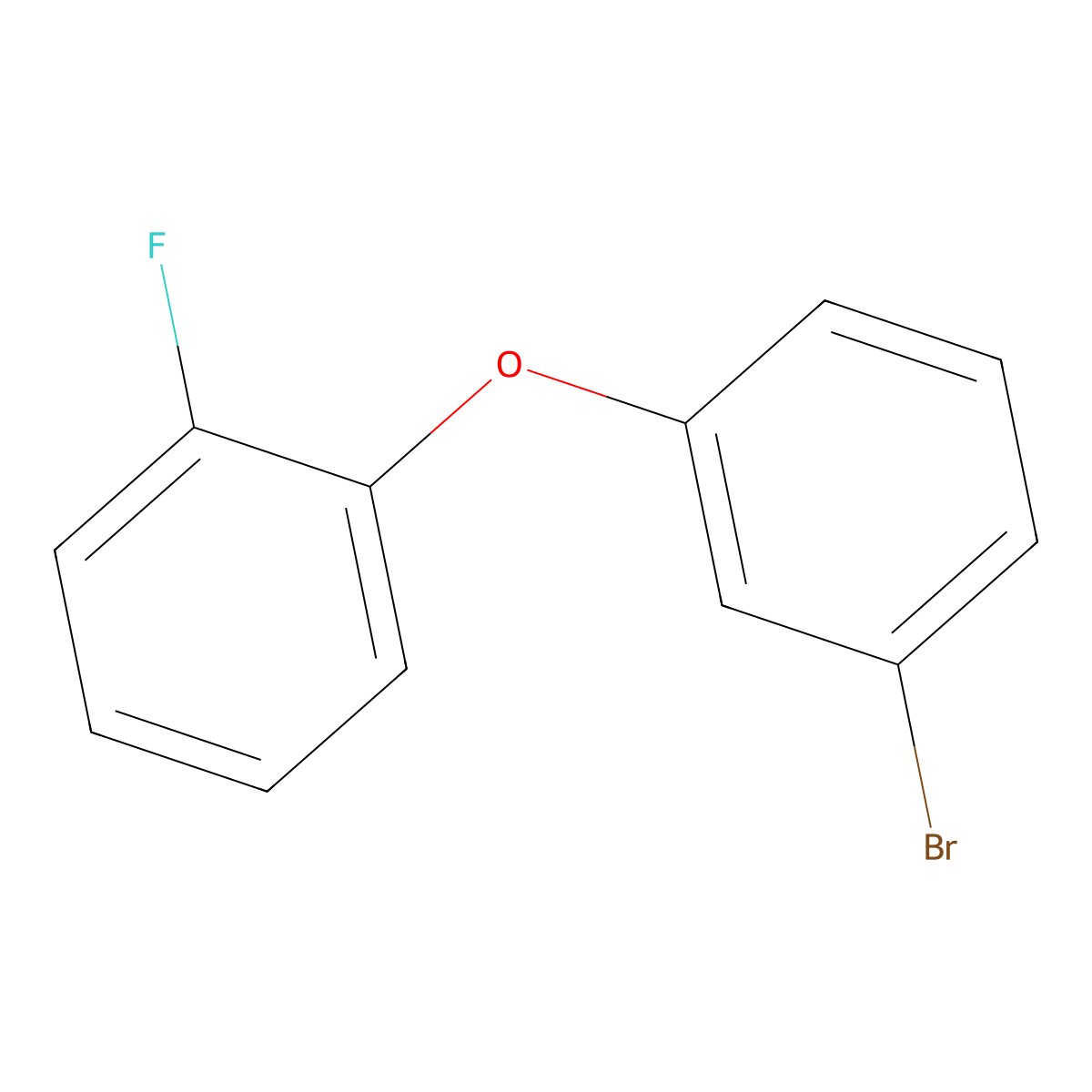 Benzene, 1-(3-bromophenoxy)-2-fluoro- molecular structure, CAS 188953-43-7