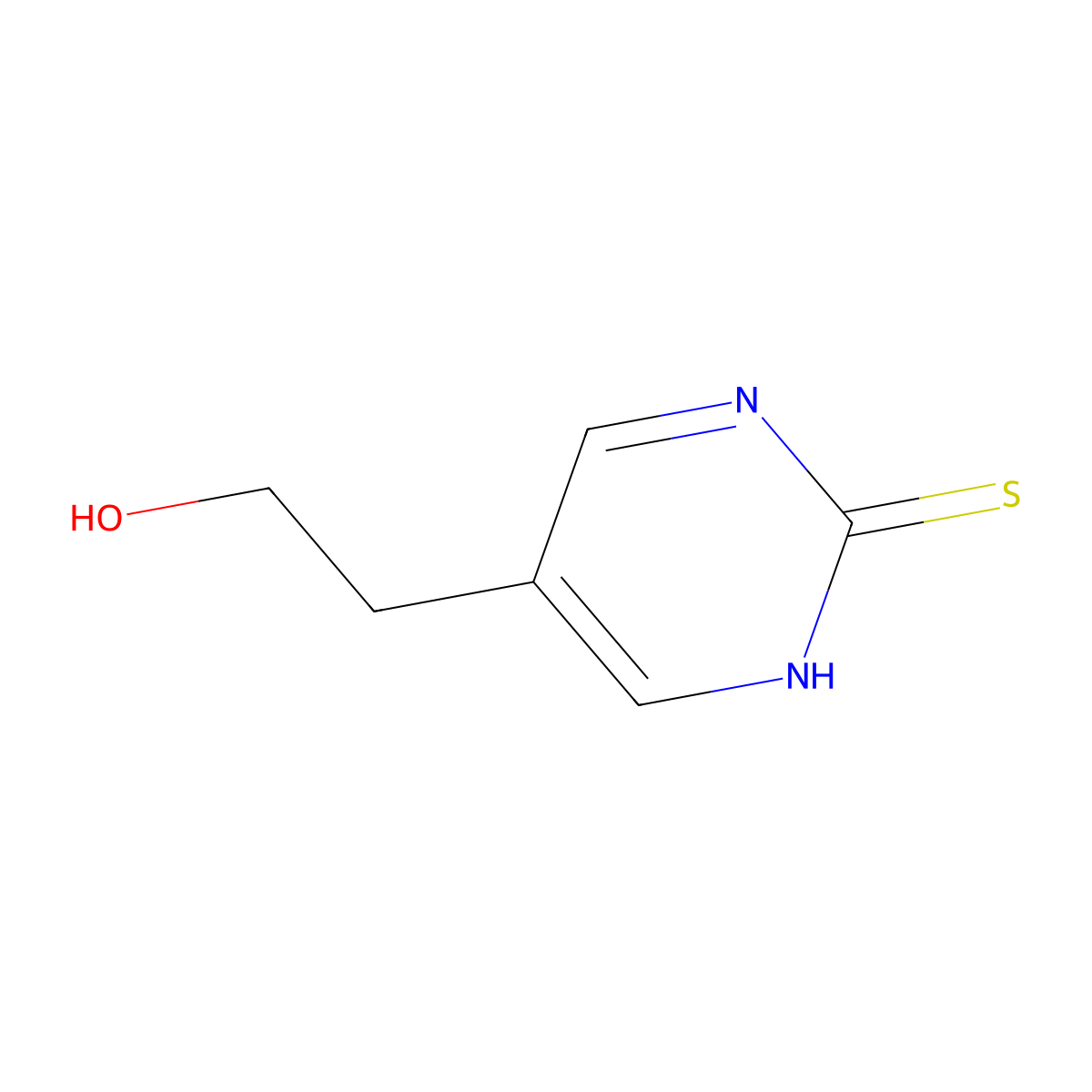 2-(2-Sulfanylpyrimidin-5-yl)ethan-1-ol molecular structure, CAS 1889531-15-0