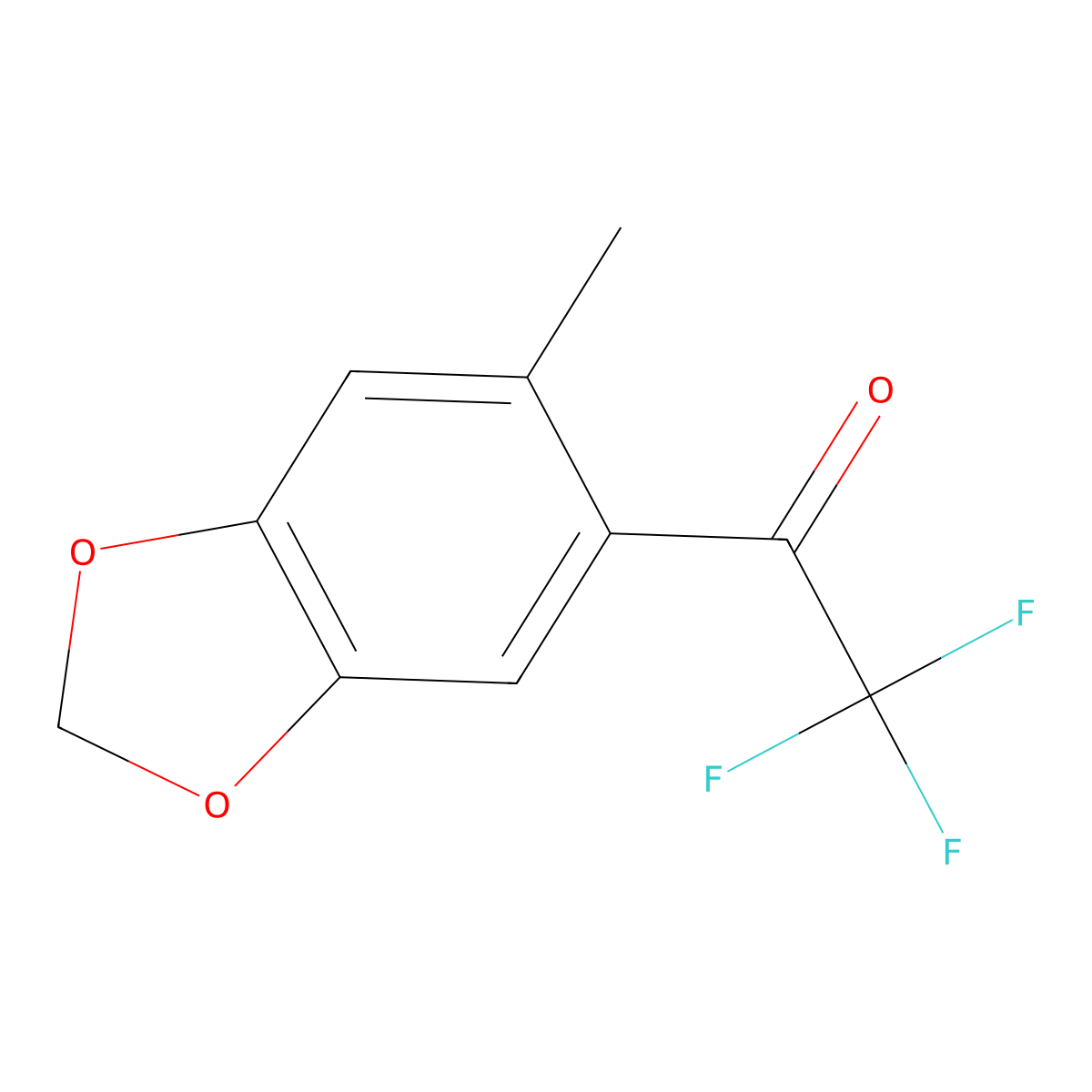 2,2,2-Trifluoro-1-(6-methylbenzo[d][1,3]dioxol-5-yl)ethanone molecular structure, CAS 1889550-59-7