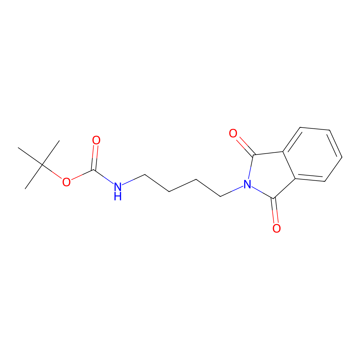 N-[4-(tert-butoxycarbonylamino)butyl]phthalimide molecular structure, CAS 188957-09-7
