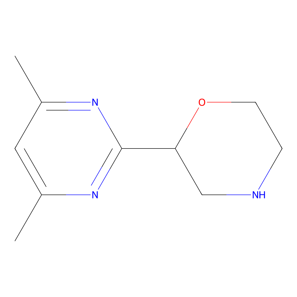 2-(4,6-Dimethylpyrimidin-2-yl)morpholine molecular structure, CAS 1889587-02-3