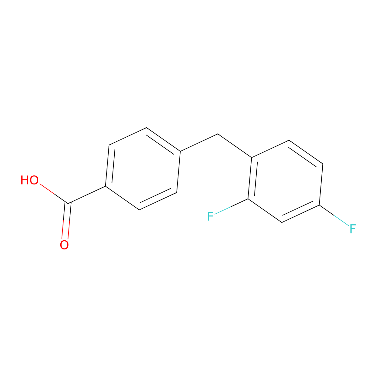 4-(2,4-Difluorobenzyl)benzoic acid molecular structure, CAS 1889594-60-8