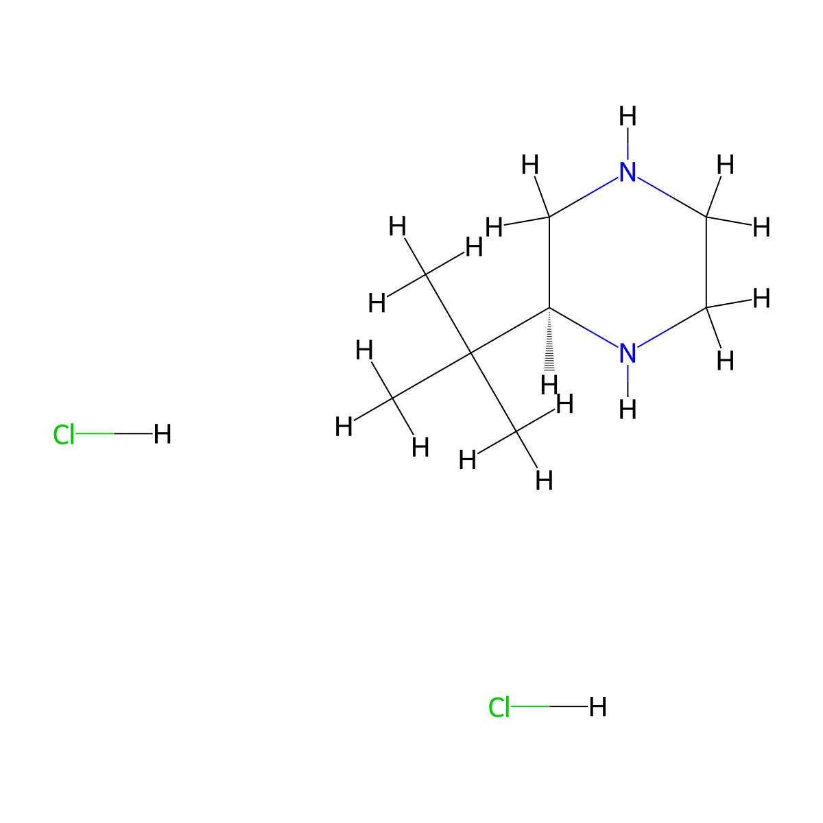 (S)-2-(tert-Butyl)piperazinee molecular structure, CAS 1889598-68-8