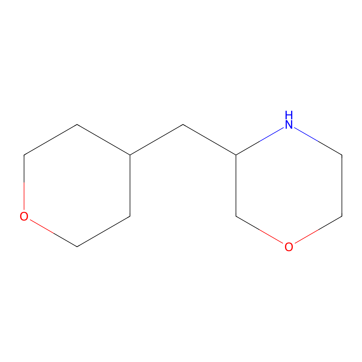 3-((Oxan-4-yl)methyl)morpholine molecular structure, CAS 1889614-34-9