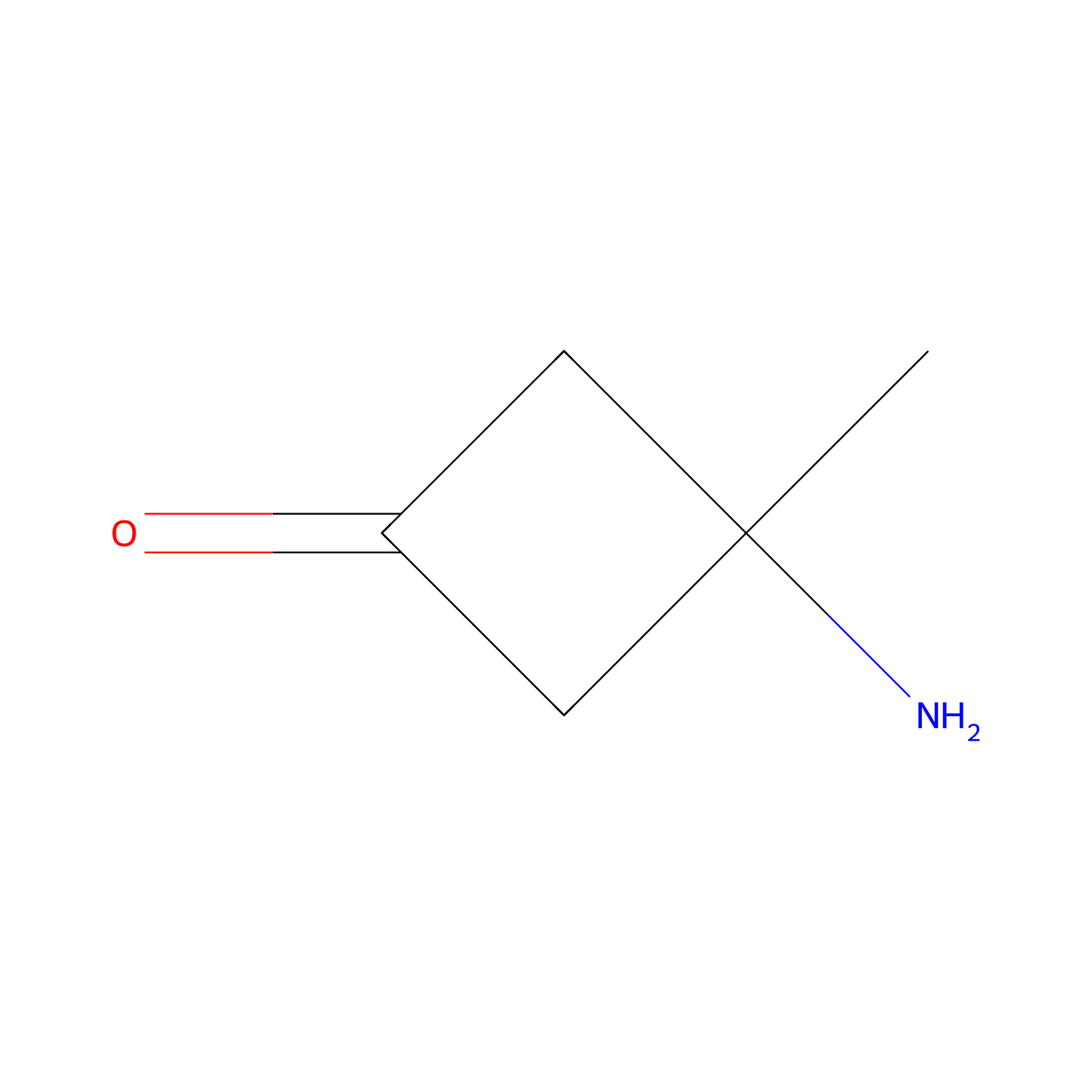 3-Amino-3-methylcyclobutan-1-one molecular structure, CAS 1889643-97-3