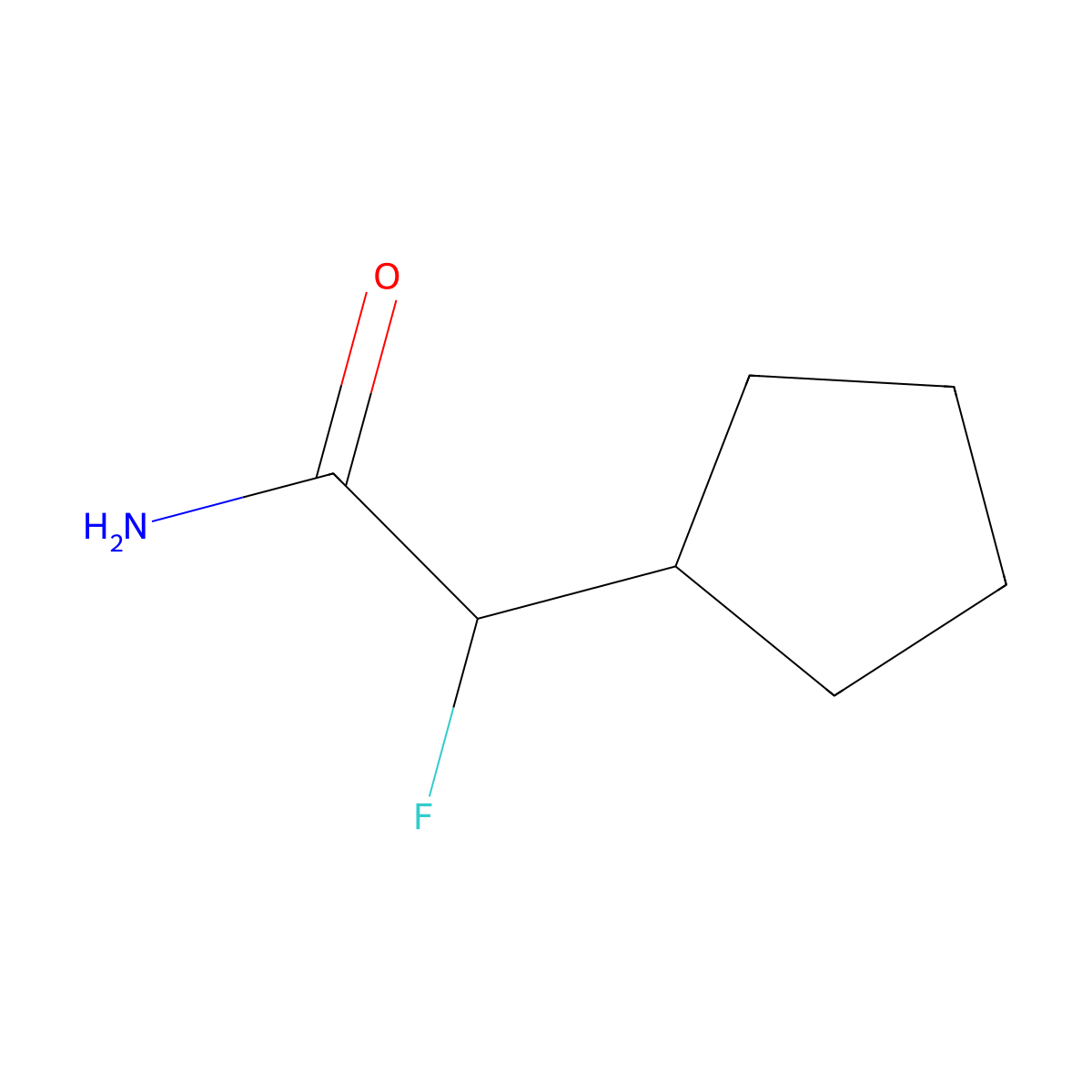 2-Cyclopentyl-2-fluoroacetamide molecular structure, CAS 1889644-81-8
