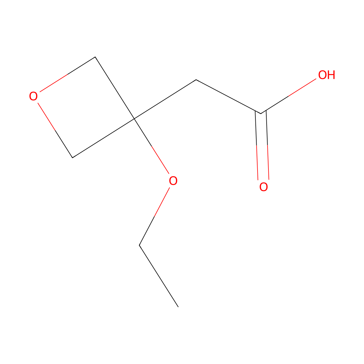 2-(3-Ethoxyoxetan-3-yl)acetic acid molecular structure, CAS 1889646-20-1