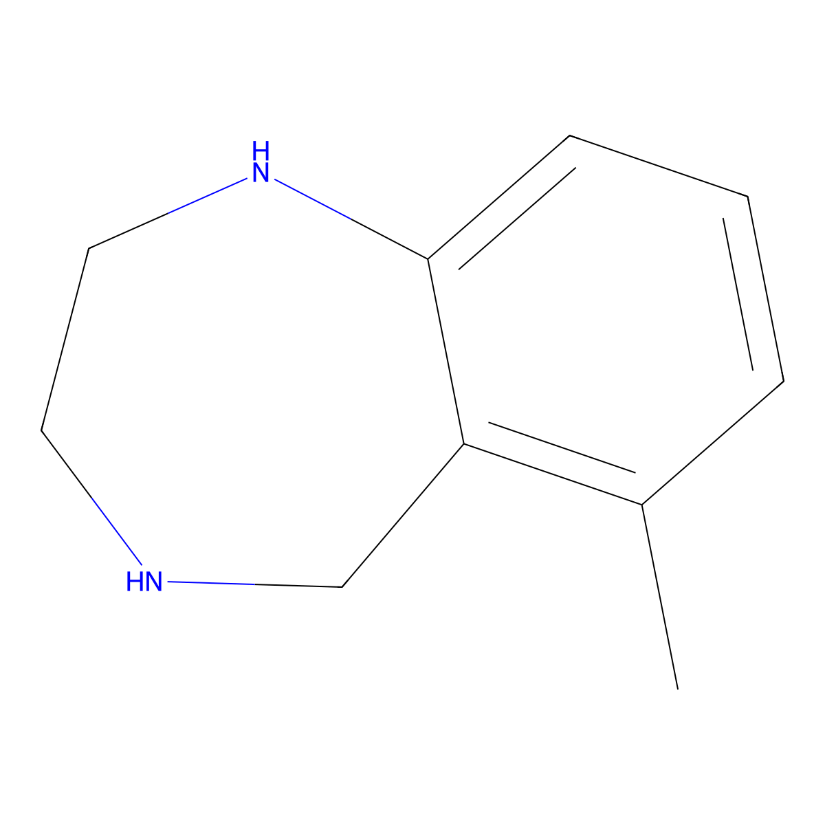 6-methyl-2,3,4,5-tetrahydro-1H-1,4-benzodiazepine molecular structure, CAS 1889646-41-6
