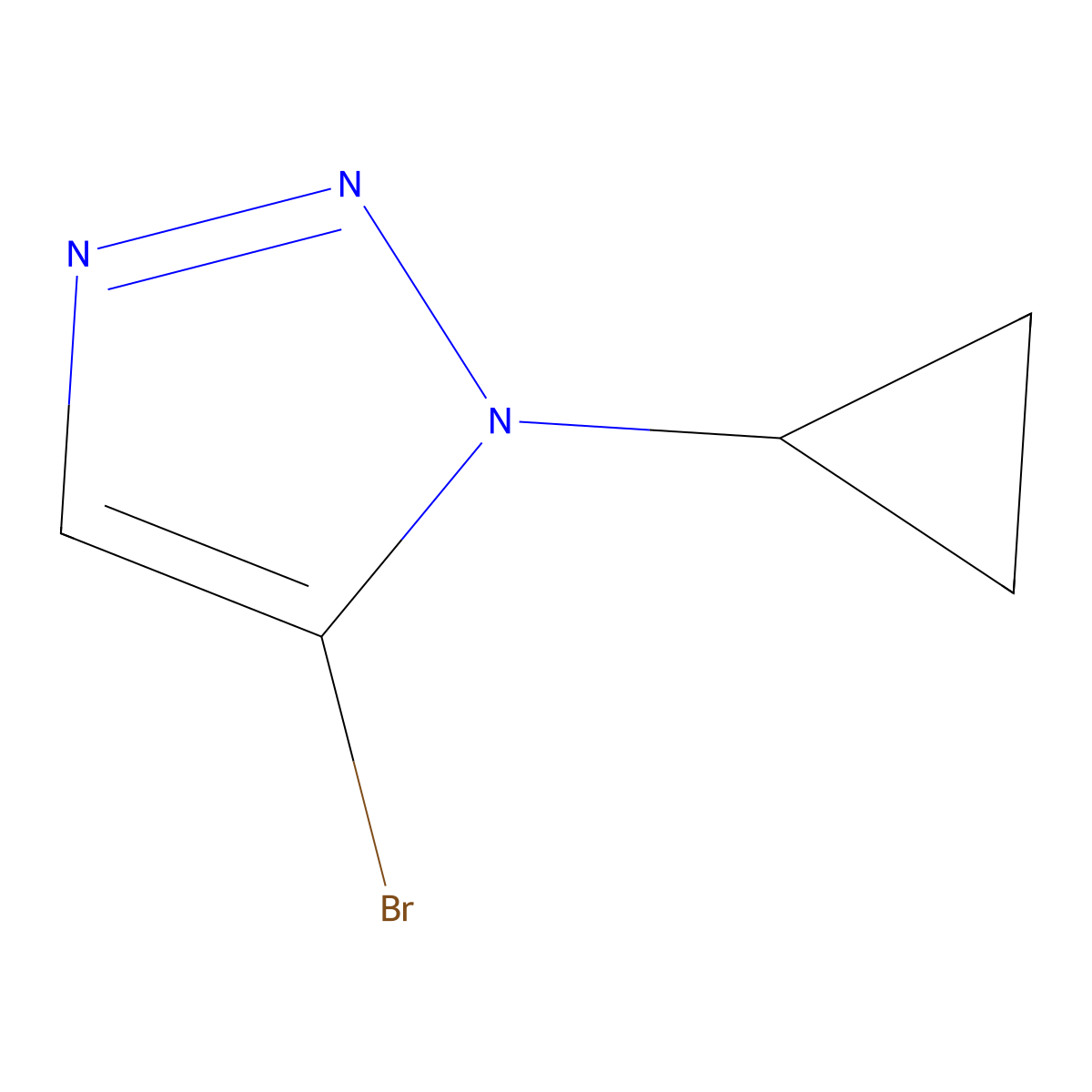 5-bromo-1-cyclopropyl-1H-1,2,3-triazole molecular structure, CAS 1889670-37-4