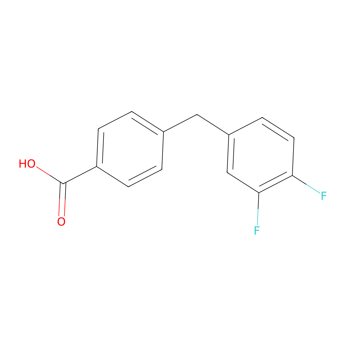 4-(3,4-Difluorobenzyl)benzoic acid molecular structure, CAS 1889685-95-3