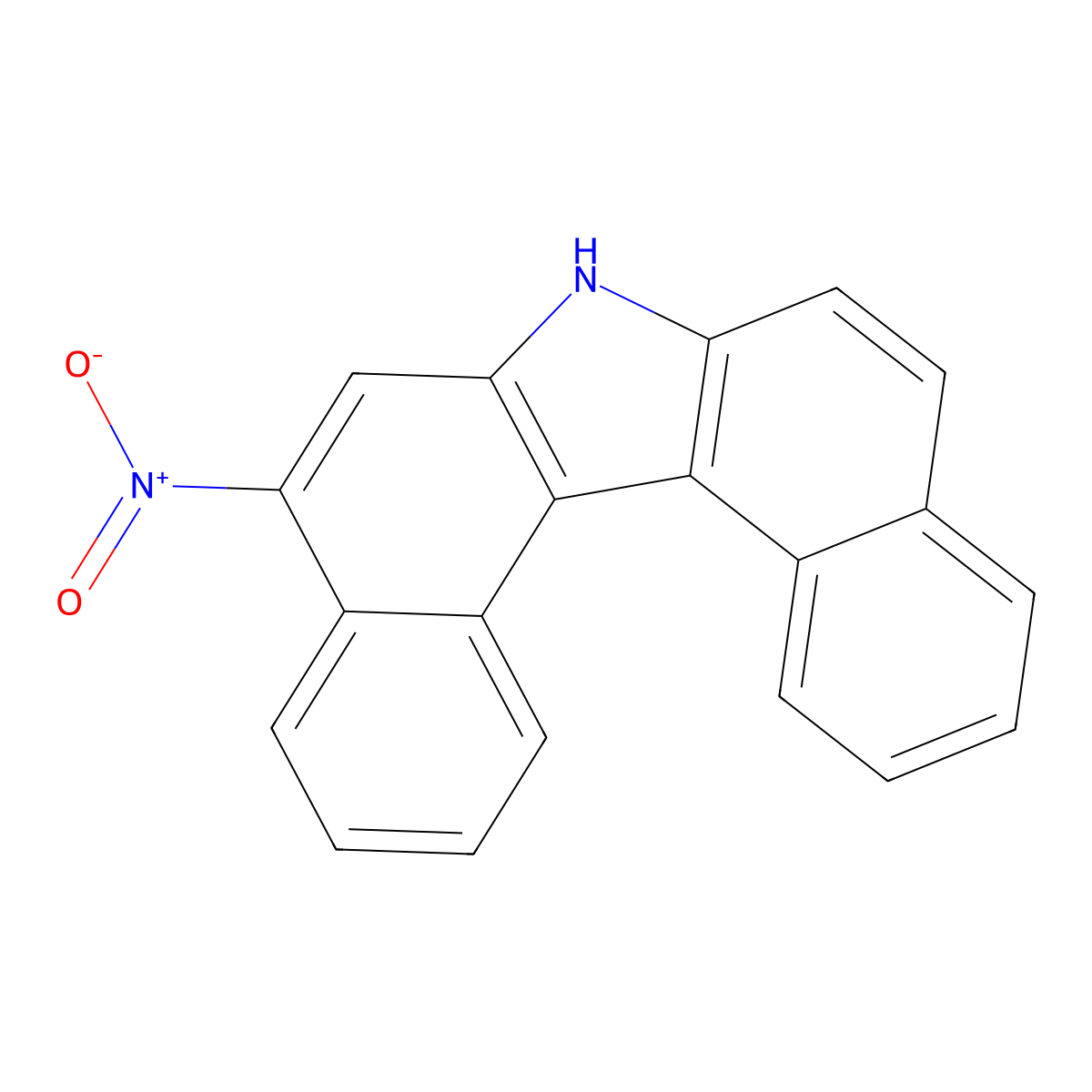 5-Nitro-7H-dibenzo(c,g)carbazole molecular structure, CAS 188970-78-7