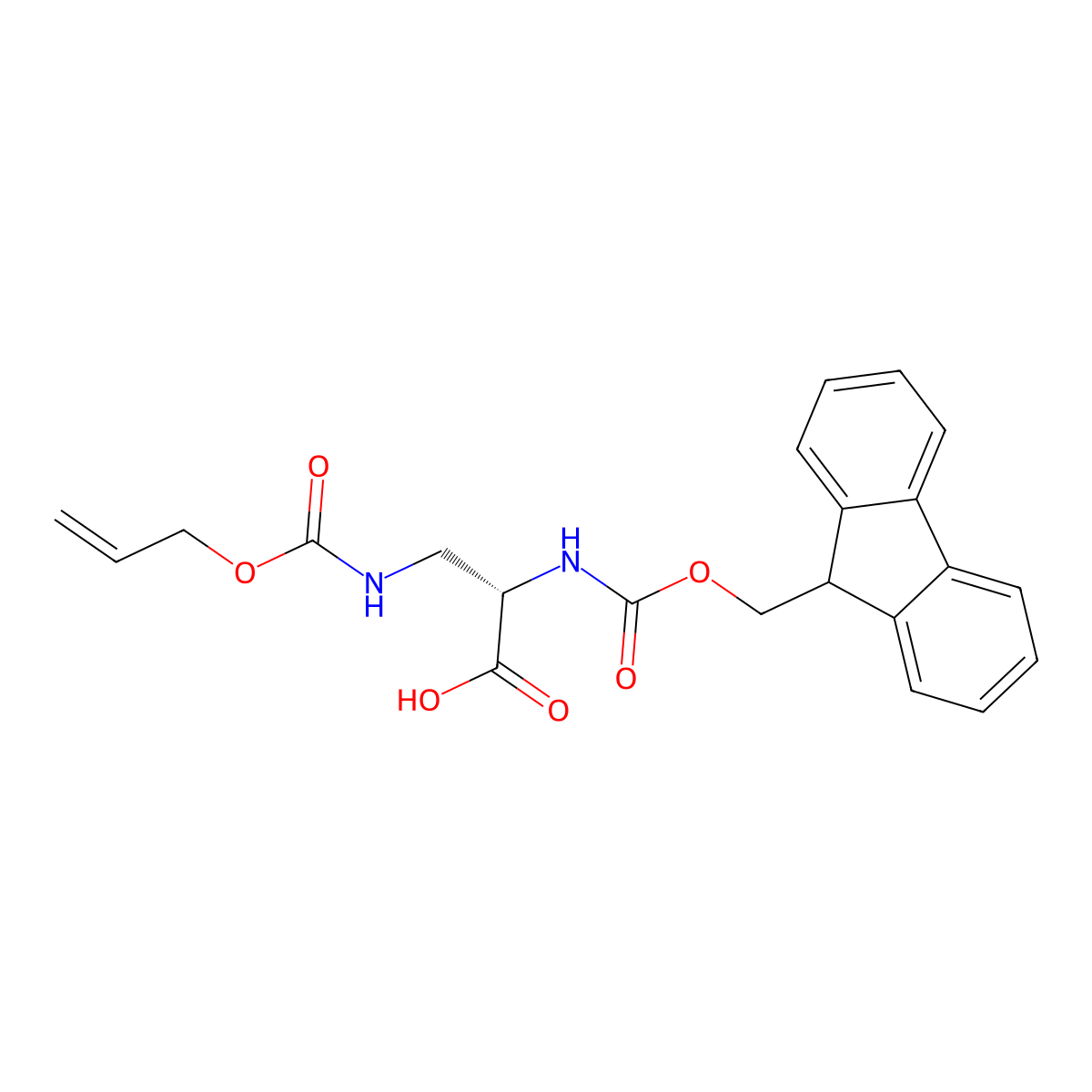 Fmoc-Dap(Alloc)-OH molecular structure, CAS 188970-92-5