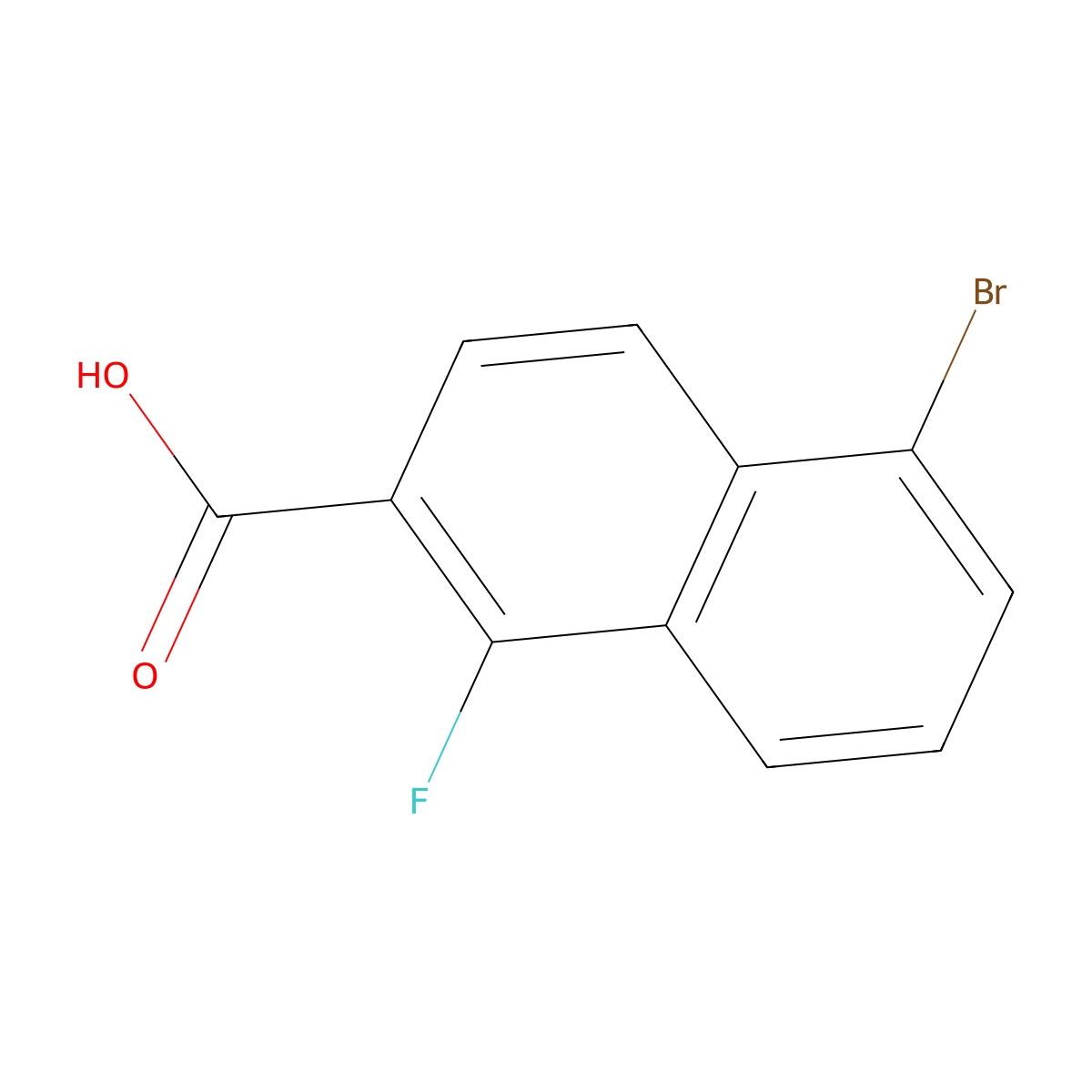 5-Bromo-1-fluoronaphthalene-2-carboxylicacid molecular structure, CAS 1889728-22-6