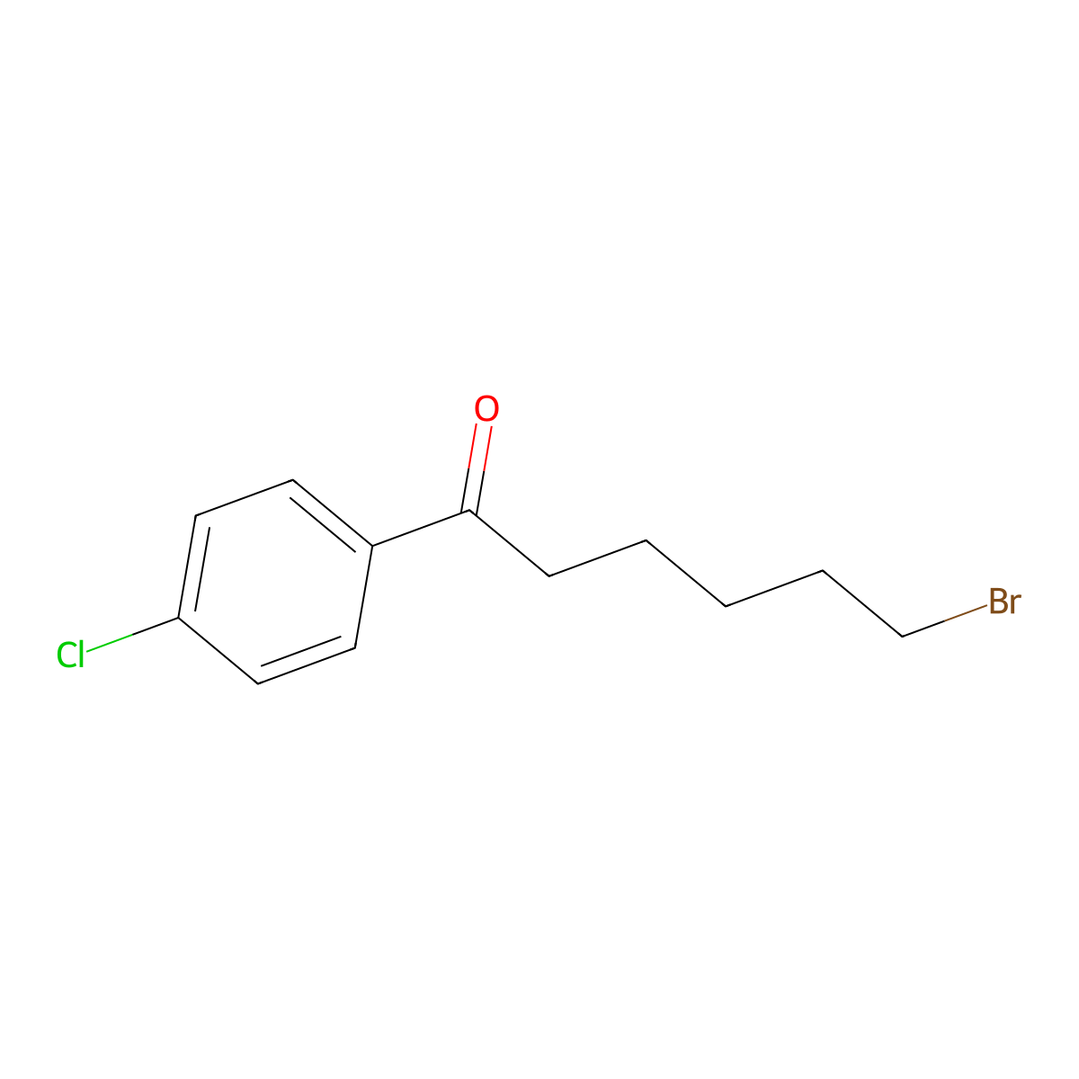 6-Bromo-1-(4-chlorophenyl)hexan-1-one molecular structure, CAS 188973-55-9