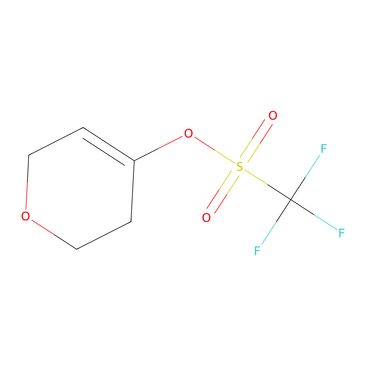 3,6-dihydro-2H-pyran-4-yl trifluoromethanesulfonate molecular structure, CAS 188975-30-6