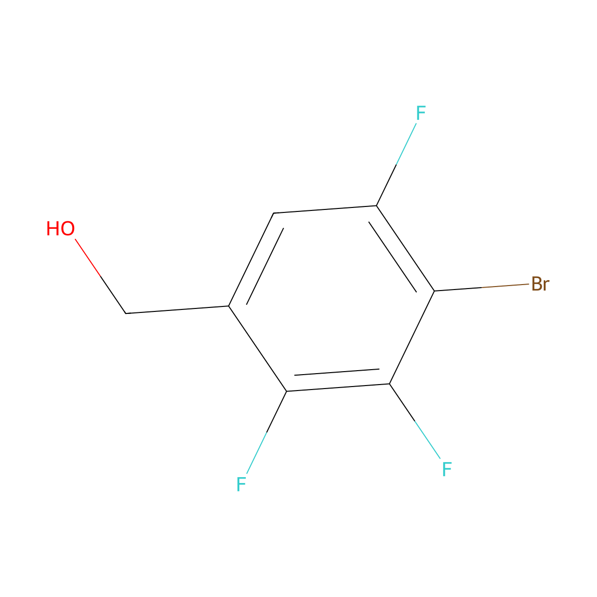 (4-Bromo-2,3,5-trifluorophenyl)methanol molecular structure, CAS 1889774-63-3