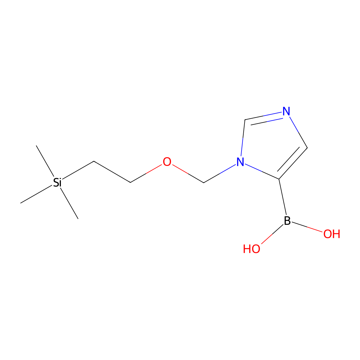 (1-([2-(Trimethylsilyl)ethoxy]methyl)-1H-imidazol-5-YL)boronic acid molecular structure, CAS 188978-35-0