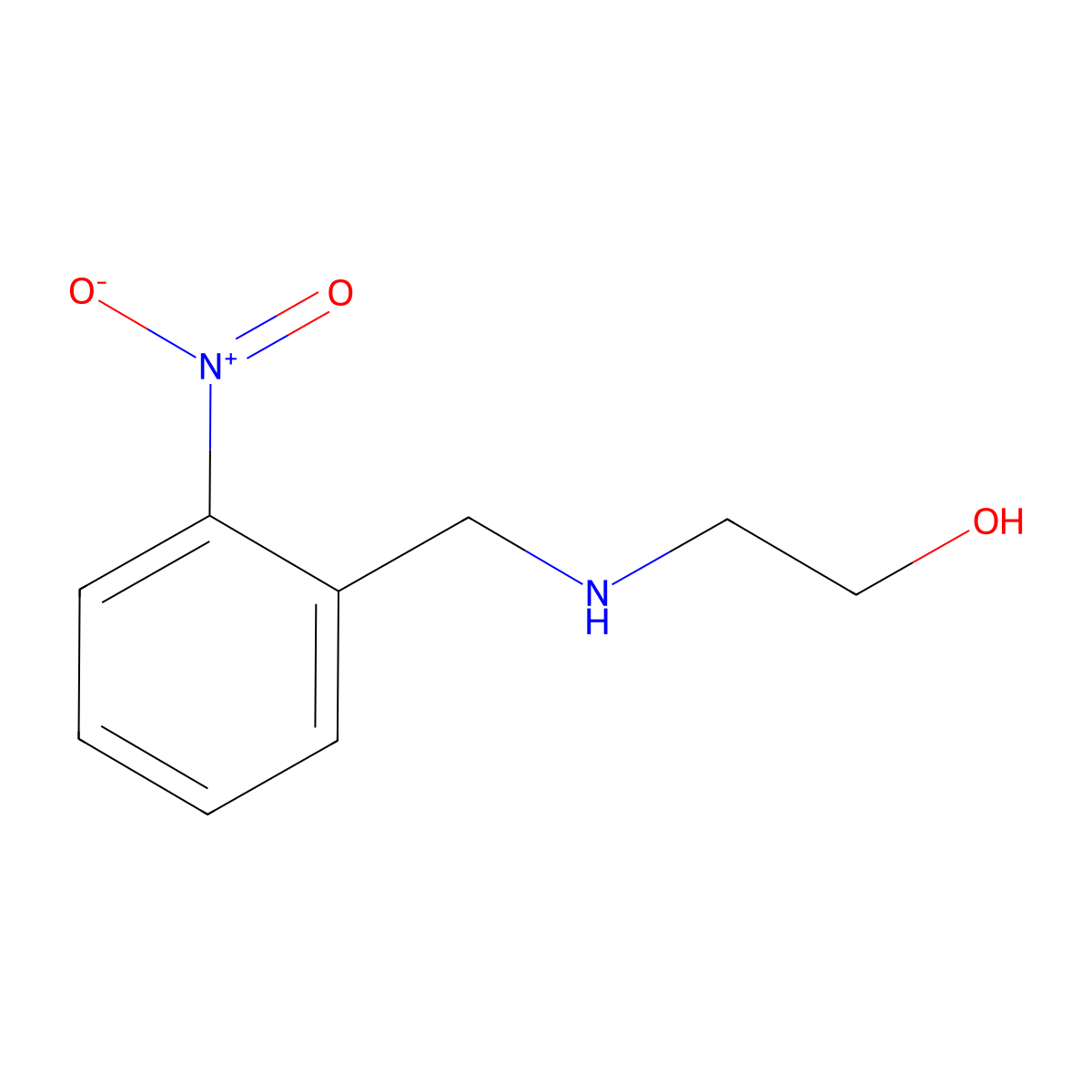 2-{[(2-Nitrophenyl)methyl]amino}ethan-1-ol molecular structure, CAS 188978-97-4