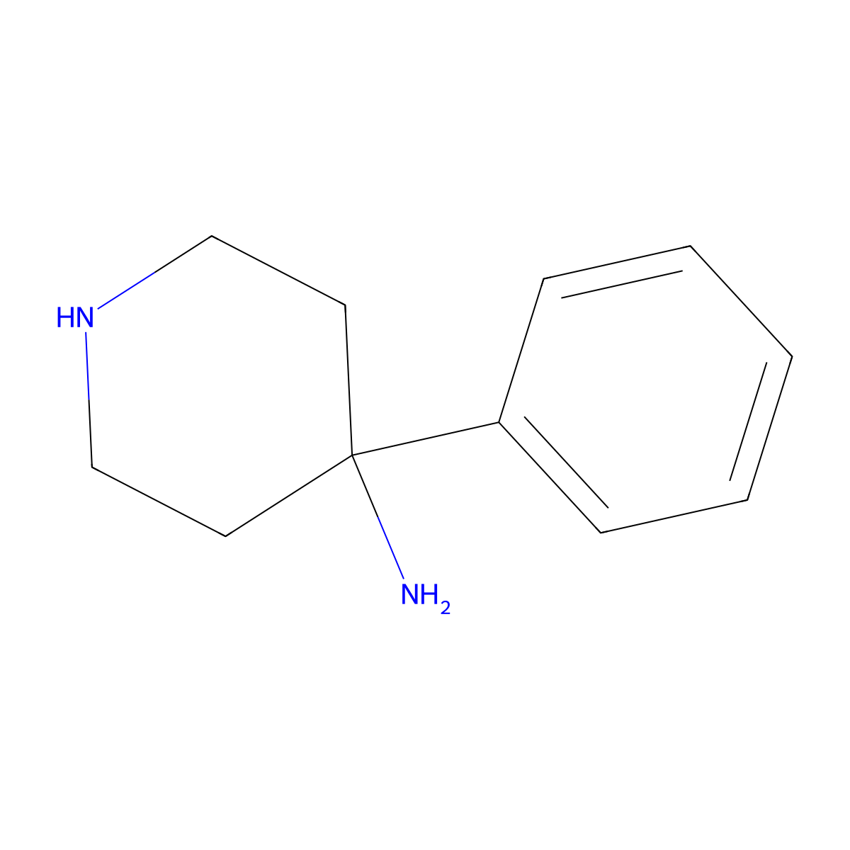 4-Phenylpiperidin-4-amine molecular structure, CAS 188979-27-3