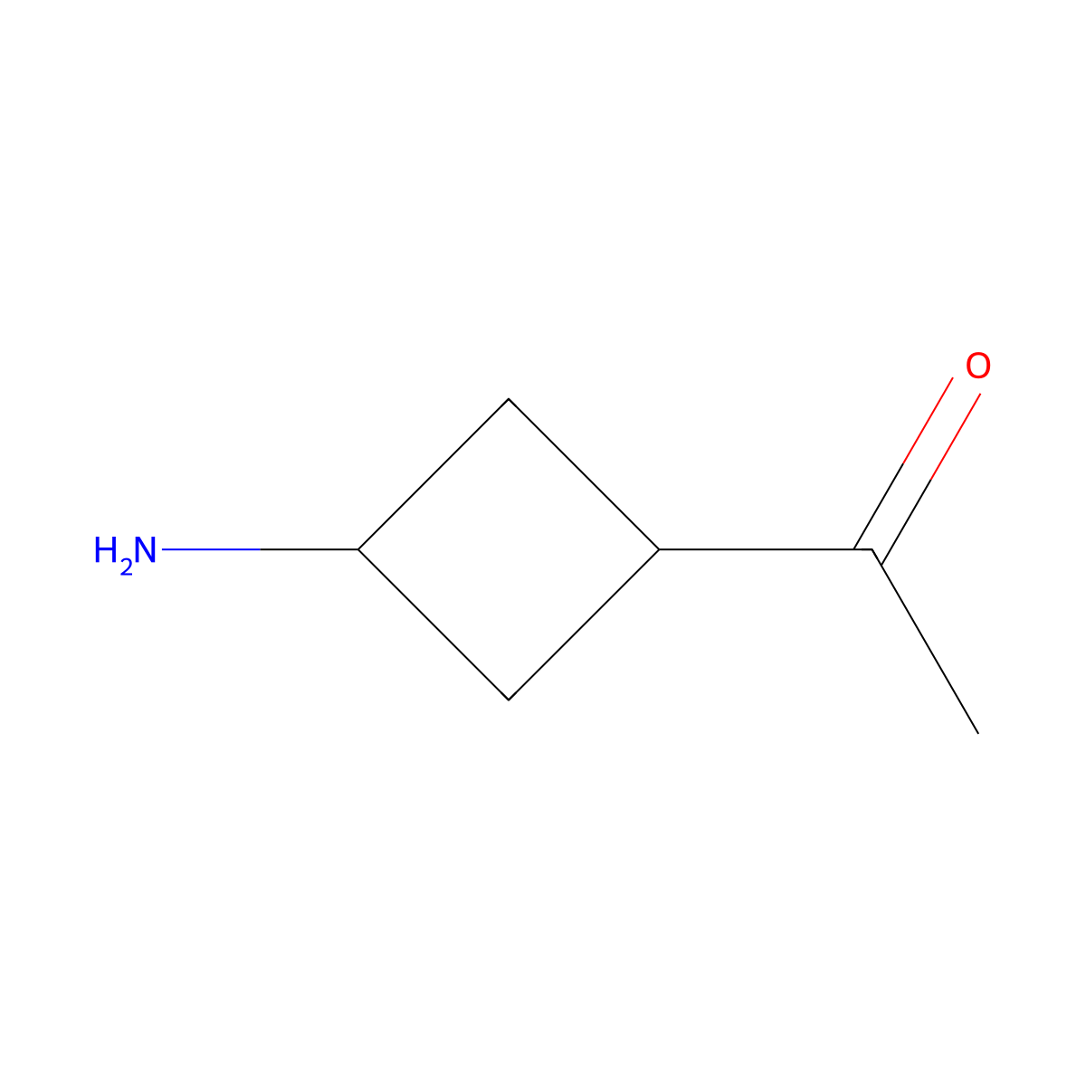 1-(3-Aminocyclobutyl)ethan-1-one molecular structure, CAS 1889792-19-1