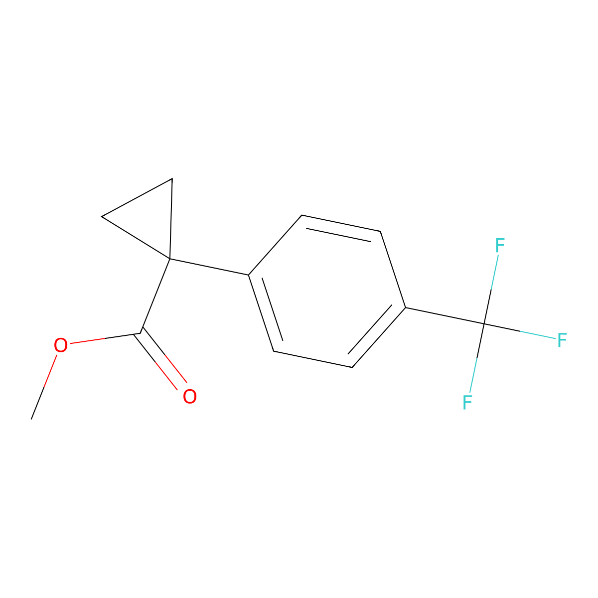 1-(4-Trifluoromethyl-phenyl)-cyclopropanecarboxylic acid methyl ester molecular structure, CAS 1889796-55-7