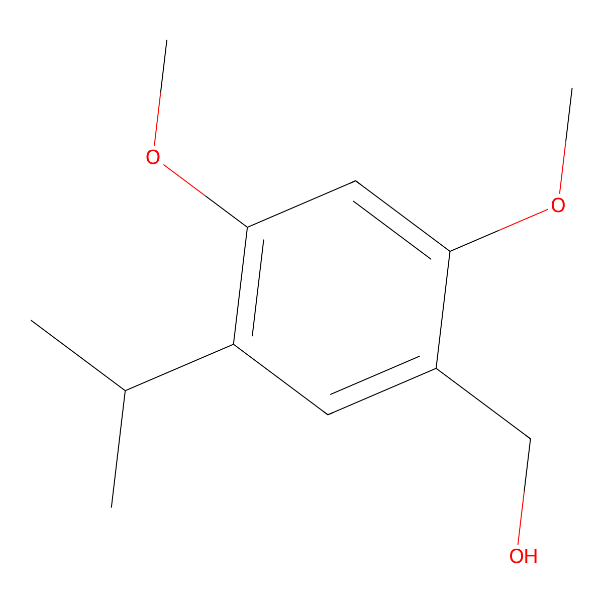 (5-Isopropyl-2,4-dimethoxyphenyl)methanol molecular structure, CAS 1889807-14-0
