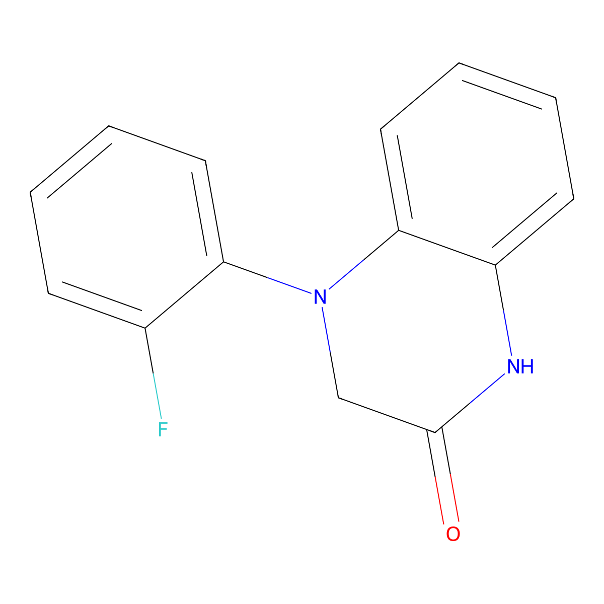 4-(2-Fluorophenyl)-1,2,3,4-tetrahydroquinoxalin-2-one molecular structure, CAS 1889818-05-6