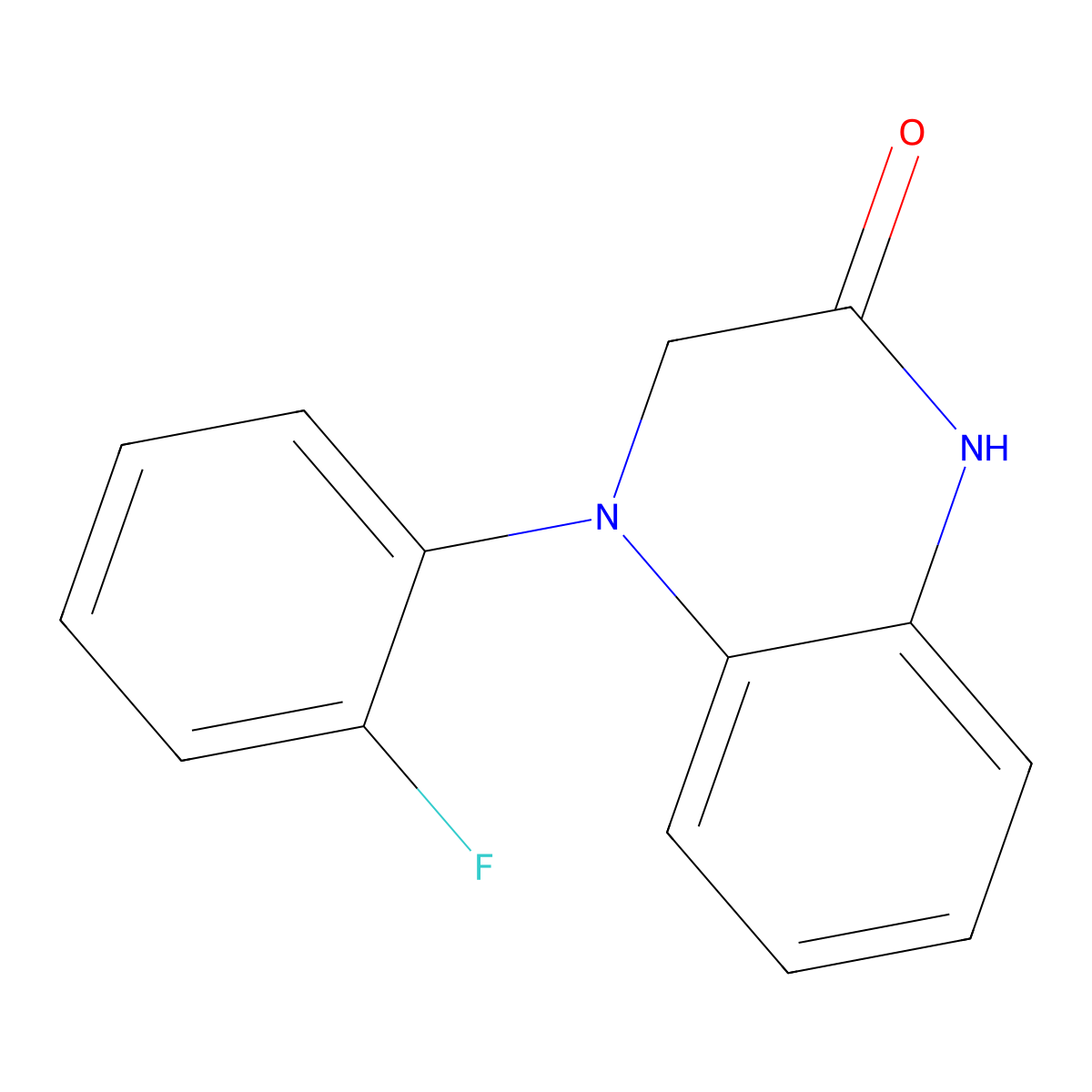 4-(2-Fluorophenyl)-1,2,3,4-tetrahydroquinoxalin-2-one molecular structure, CAS 1889818-05-6