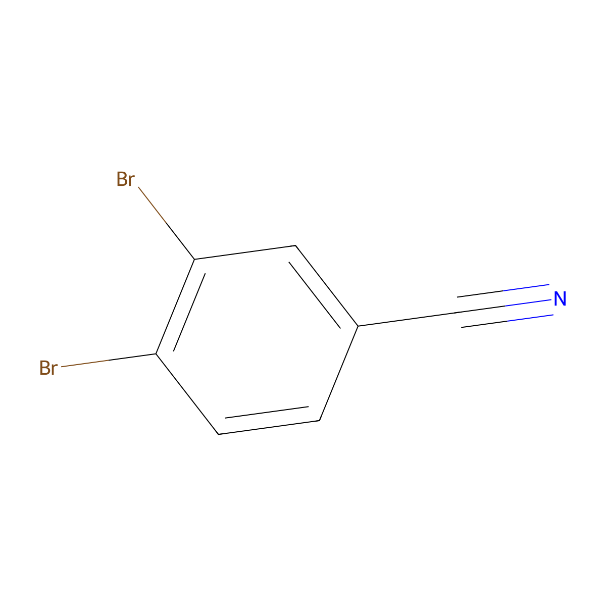 3,4-Dibromobenzonitrile molecular structure, CAS 188984-35-2