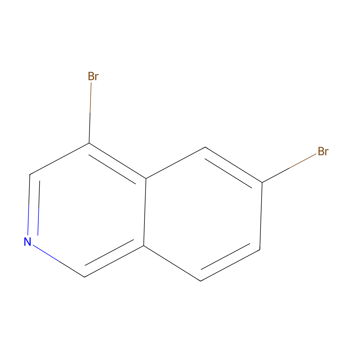 4,6-Dibromoisoquinoline molecular structure, CAS 1889841-88-6