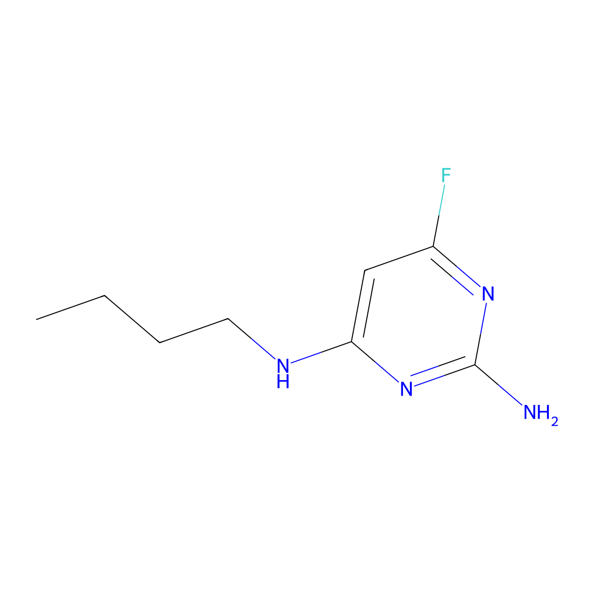 N4-butyl-6-fluoropyrimidine-2,4-diamine molecular structure, CAS 188987-77-1