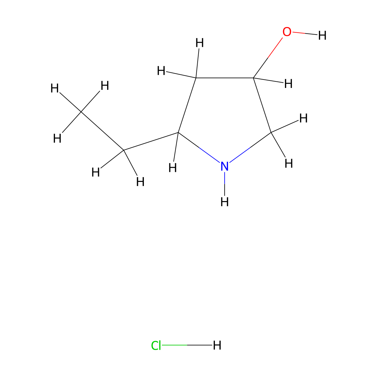 5-Ethylpyrrolidin-3-ol hydrochloride molecular structure, CAS 1889877-15-9