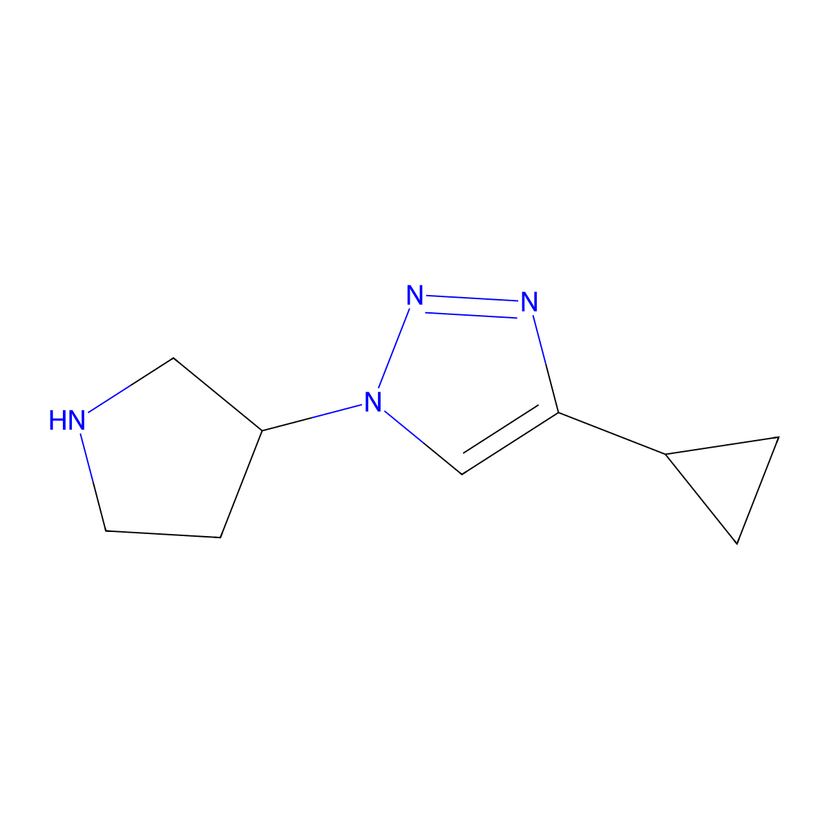 4-Cyclopropyl-1-(pyrrolidin-3-yl)-1H-1,2,3-triazole molecular structure, CAS 1889878-08-3