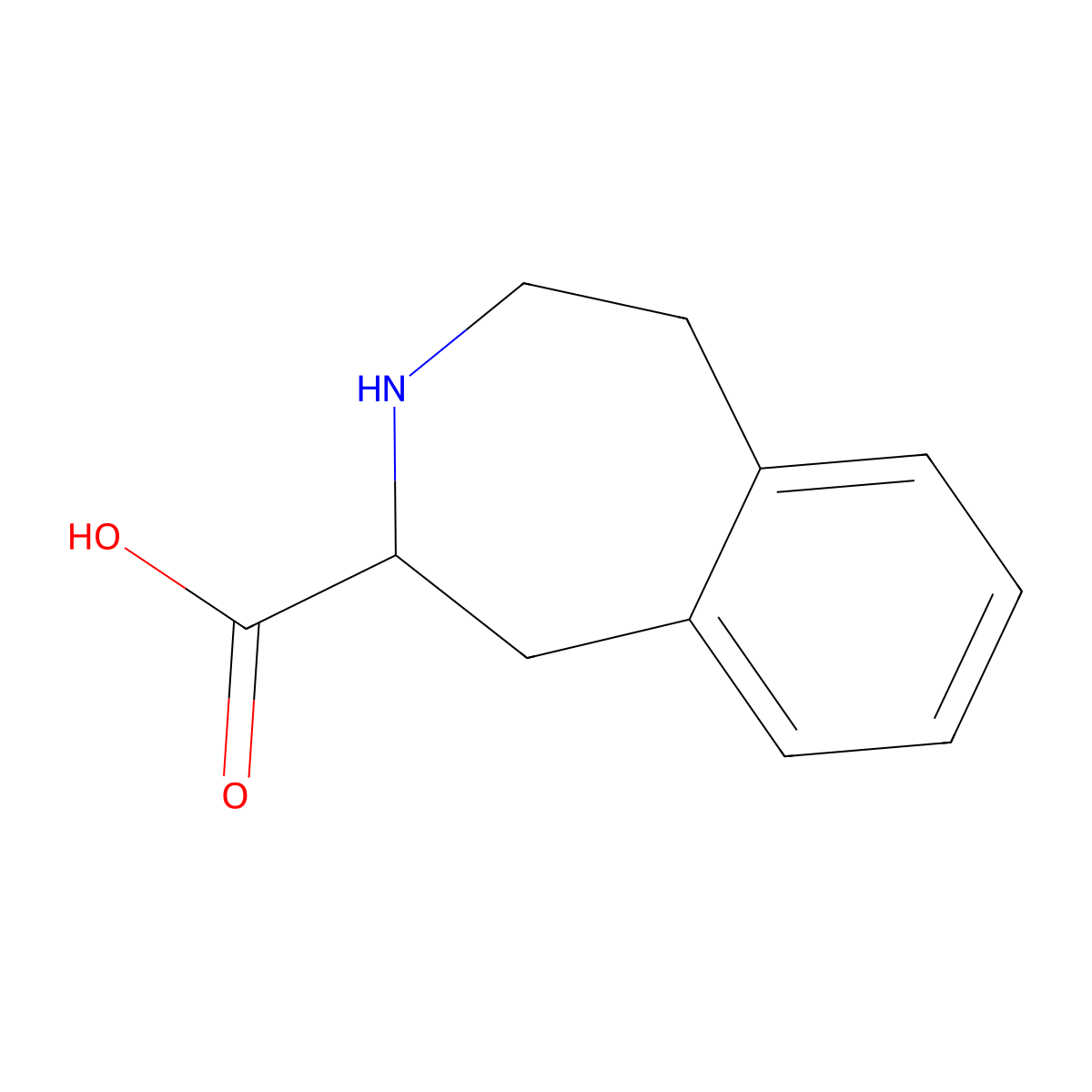 2,3,4,5-Tetrahydro-1H-3-benzazepine-4-carboxylic acid molecular structure, CAS 188989-97-1