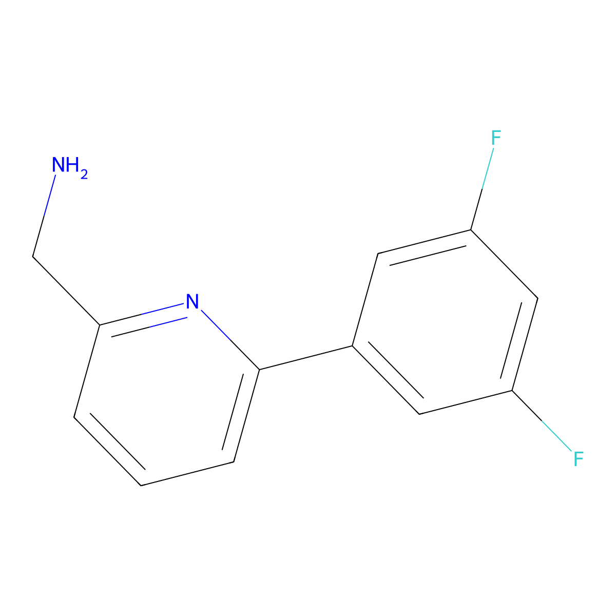 [6-(3,5-Difluorophenyl)pyridin-2-yl]methanamine molecular structure, CAS 1889892-84-5