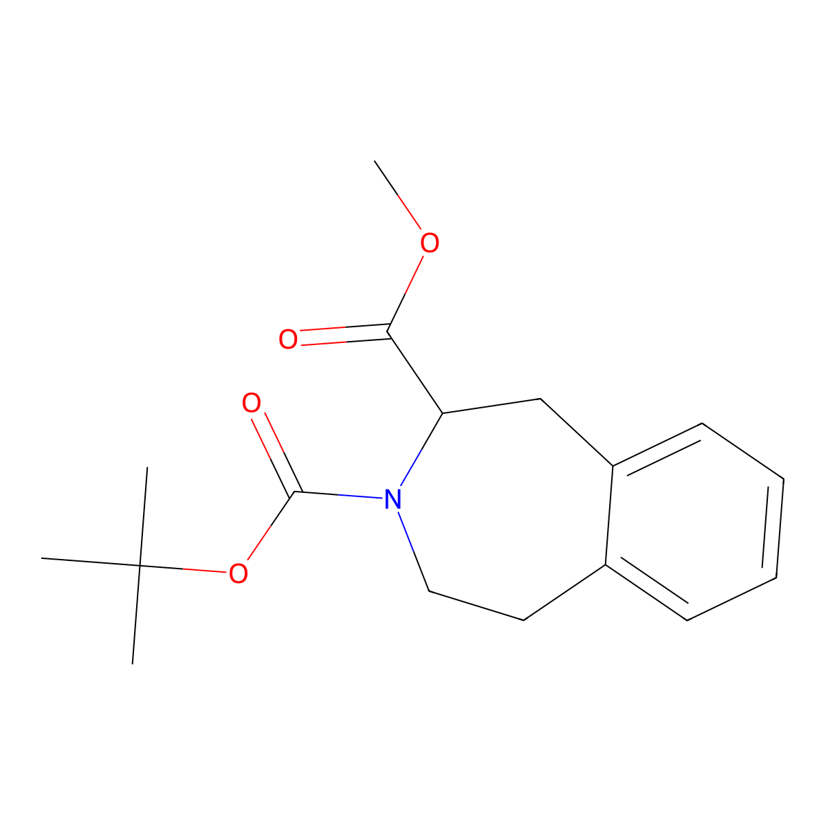 3-tert-Butyl 2-methyl 4,5-dihydro-1H-benzo[d]azepine-2,3(2H)-dicarboxylate molecular structure, CAS 188990-13-8