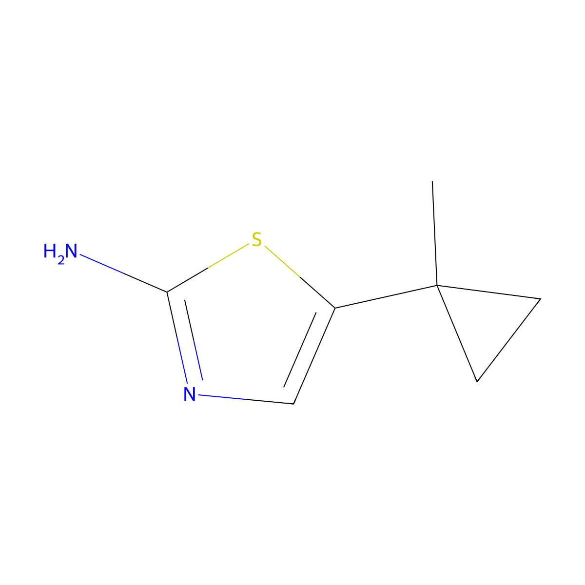 5-(1-Methylcyclopropyl)-1,3-thiazol-2-amine molecular structure, CAS 1889906-45-9