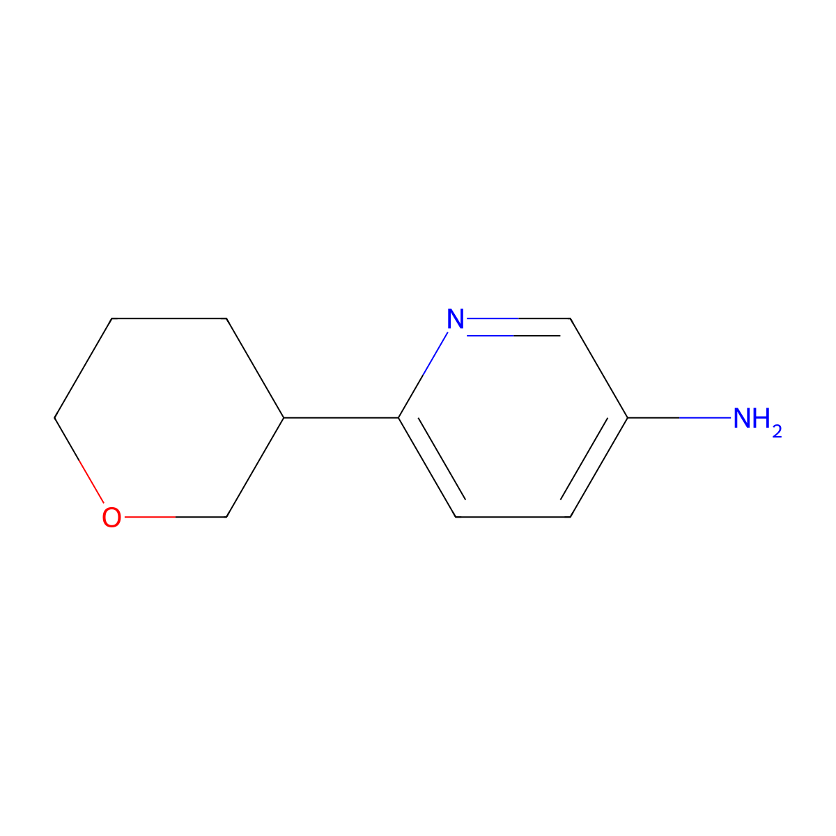6-(Oxan-3-yl)pyridin-3-amine molecular structure, CAS 1889918-71-1