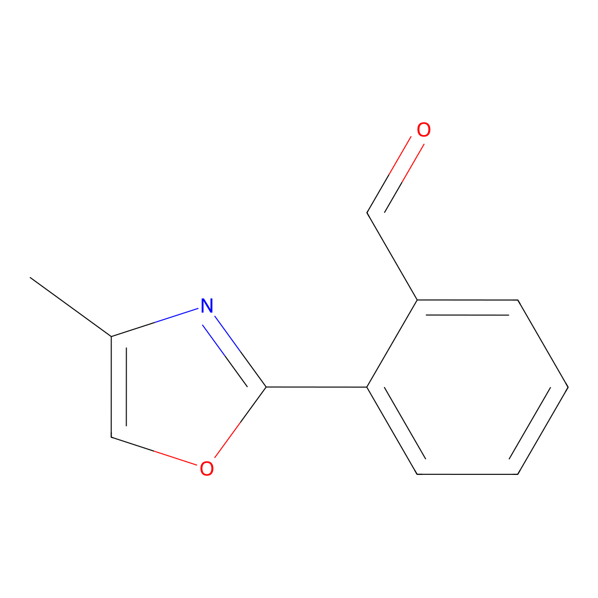 2-(4-Methyl-1,3-oxazol-2-yl)benzaldehyde molecular structure, CAS 1889918-96-0