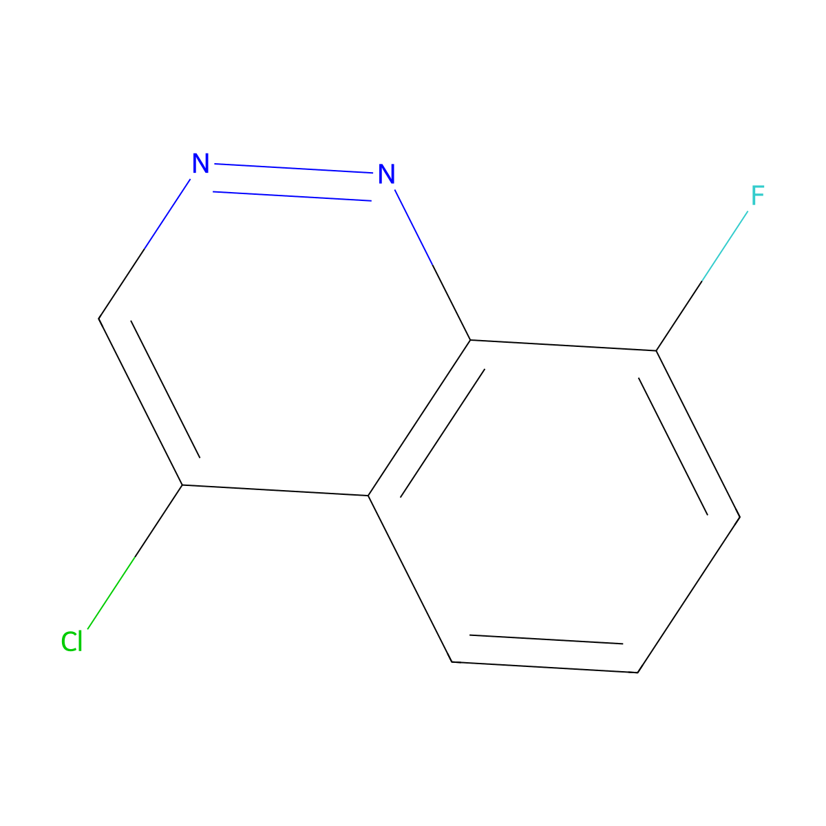 4-Chloro-8-fluorocinnoline molecular structure, CAS 1889920-94-8