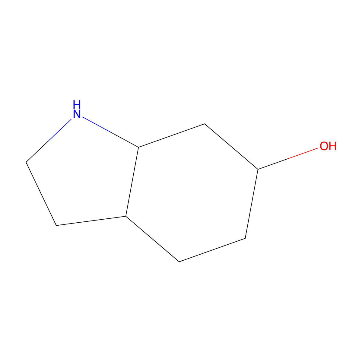 Octahydro-1H-indol-6-ol molecular structure, CAS 1889927-06-3