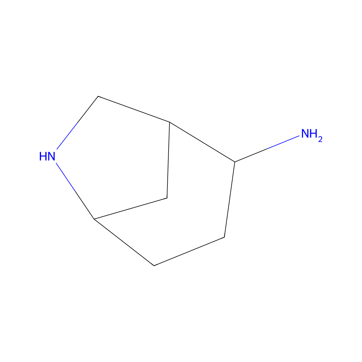 6-Azabicyclo[3.2.1]octan-2-amine molecular structure, CAS 1889935-78-7