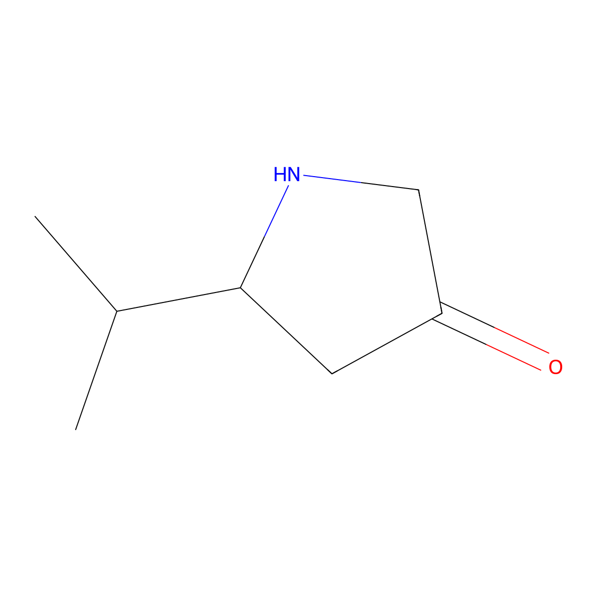 5-(Propan-2-yl)pyrrolidin-3-one molecular structure, CAS 1889939-97-2