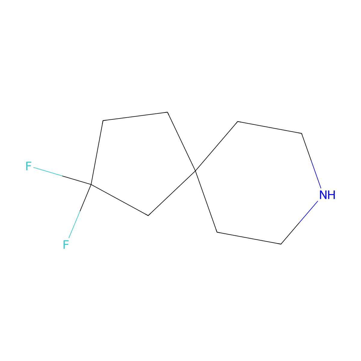 2,2-Difluoro-8-azaspiro[4.5]decane molecular structure, CAS 1889941-25-6