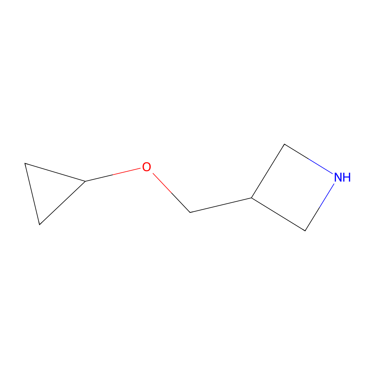 3-(Cyclopropoxymethyl)azetidine molecular structure, CAS 1889941-75-6