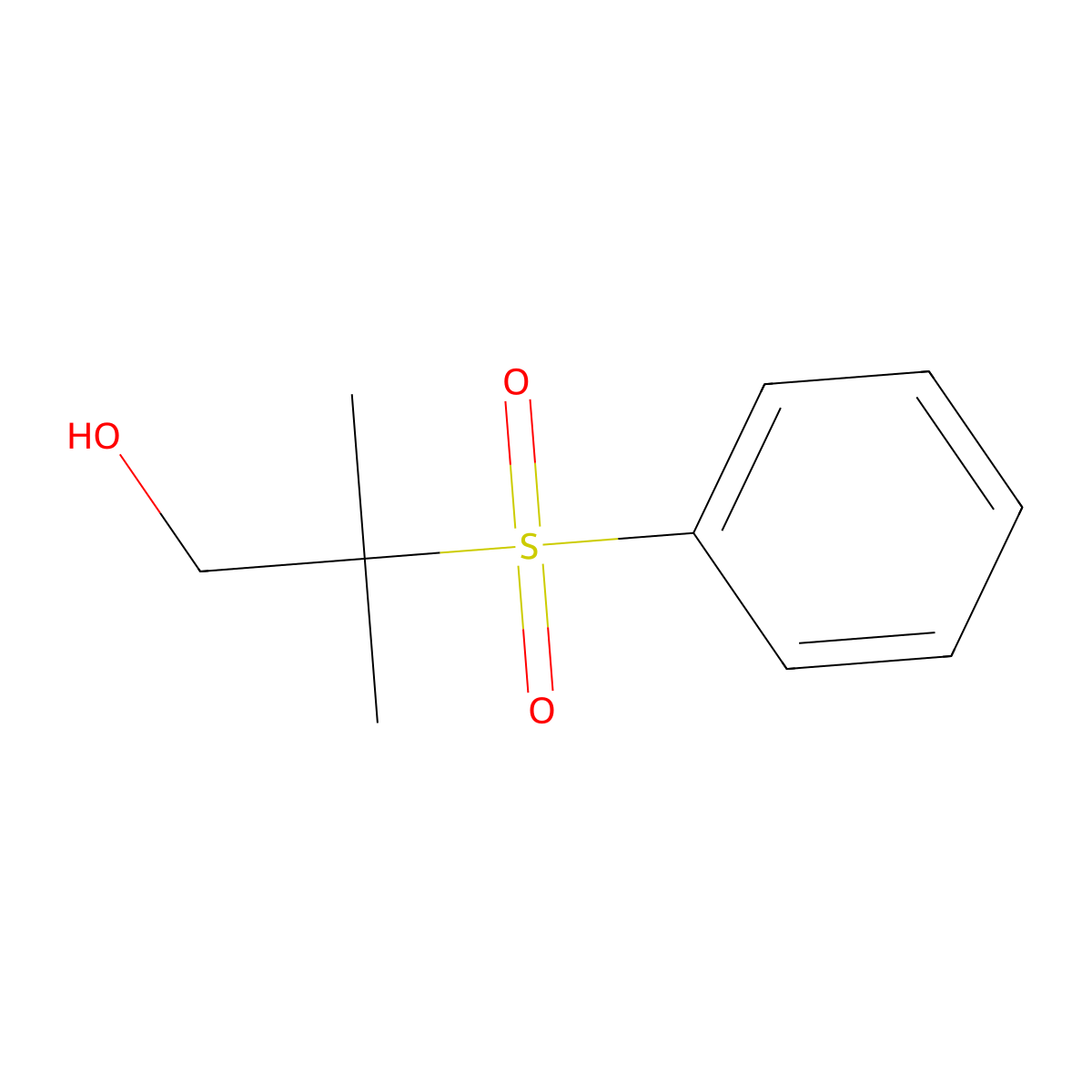 2-(Benzenesulfonyl)-2-methylpropan-1-ol molecular structure, CAS 1889950-14-4